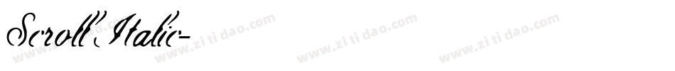 Scroll Italic字体转换